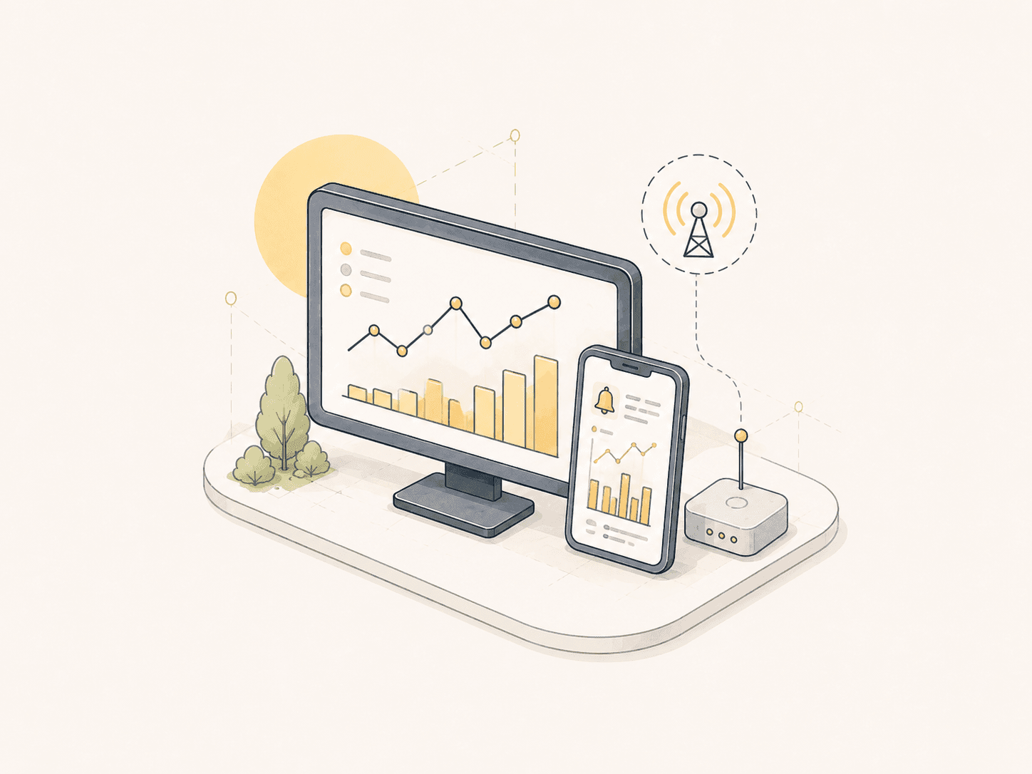 Monitoring & Visibility process illustration